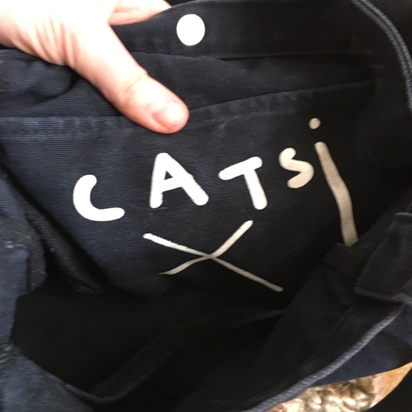 Heavy black canvas tote - Picture 2 of 3